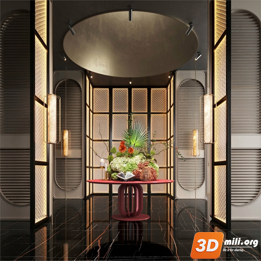 Lobby Decoration Skp Files 